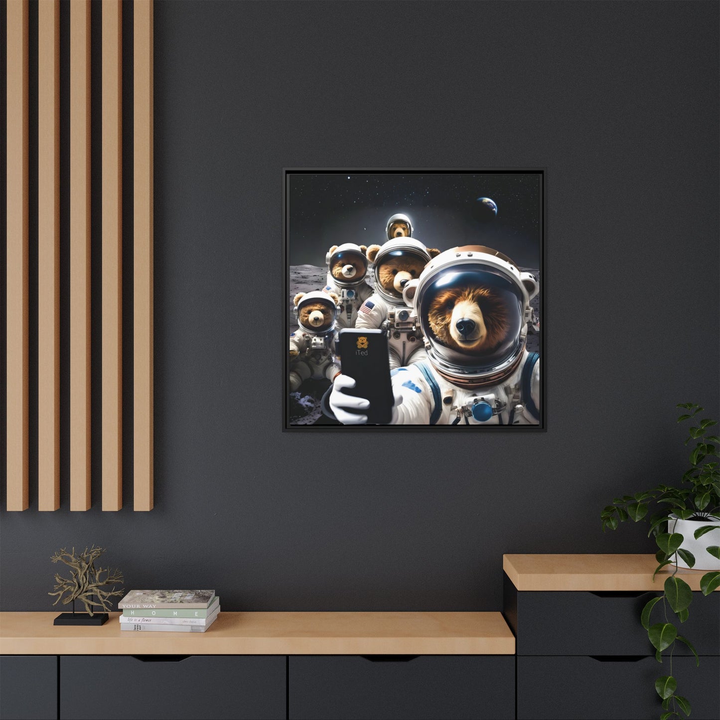 Canvas Print - Mooning Bear Selfie by Andrew McCarter