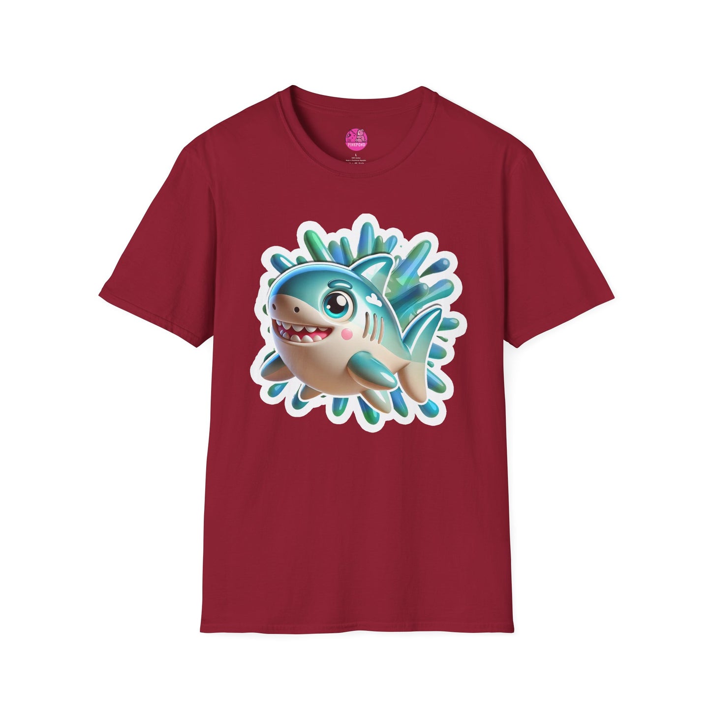 Marky the Shark Tee - Dive into fun - Unisex Softstyle T-Shirt for Ocean lovers