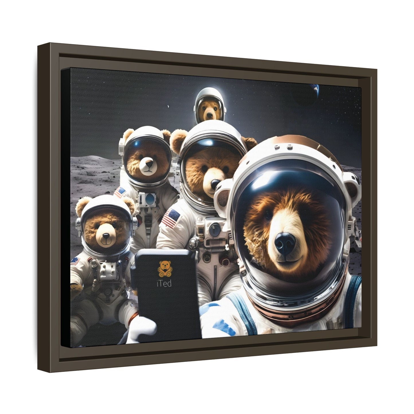 Canvas Print - Mooning Bear Selfie by Andrew McCarter