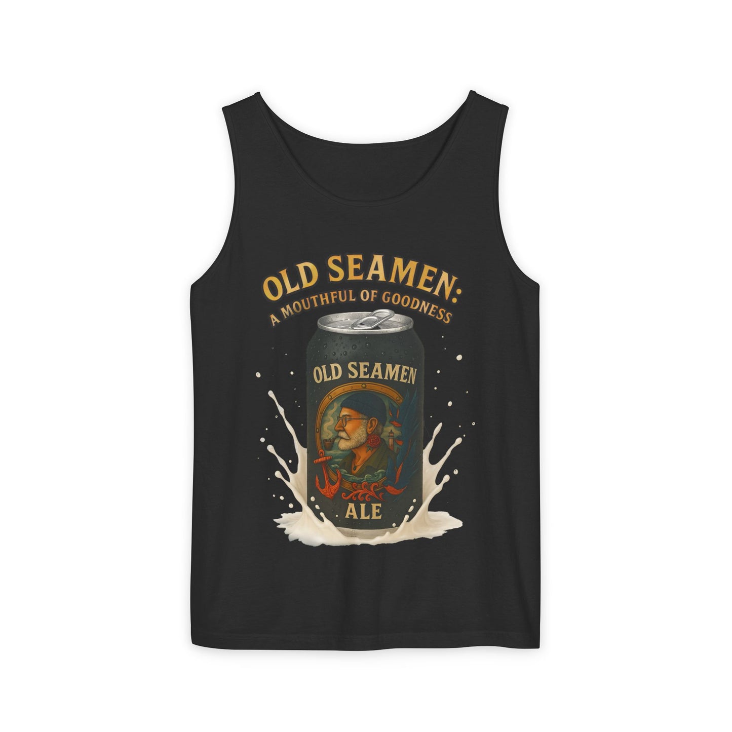 Tank Top Old Seamen Ale T-Shirt Vintage Beer Can Art Naughty Wink