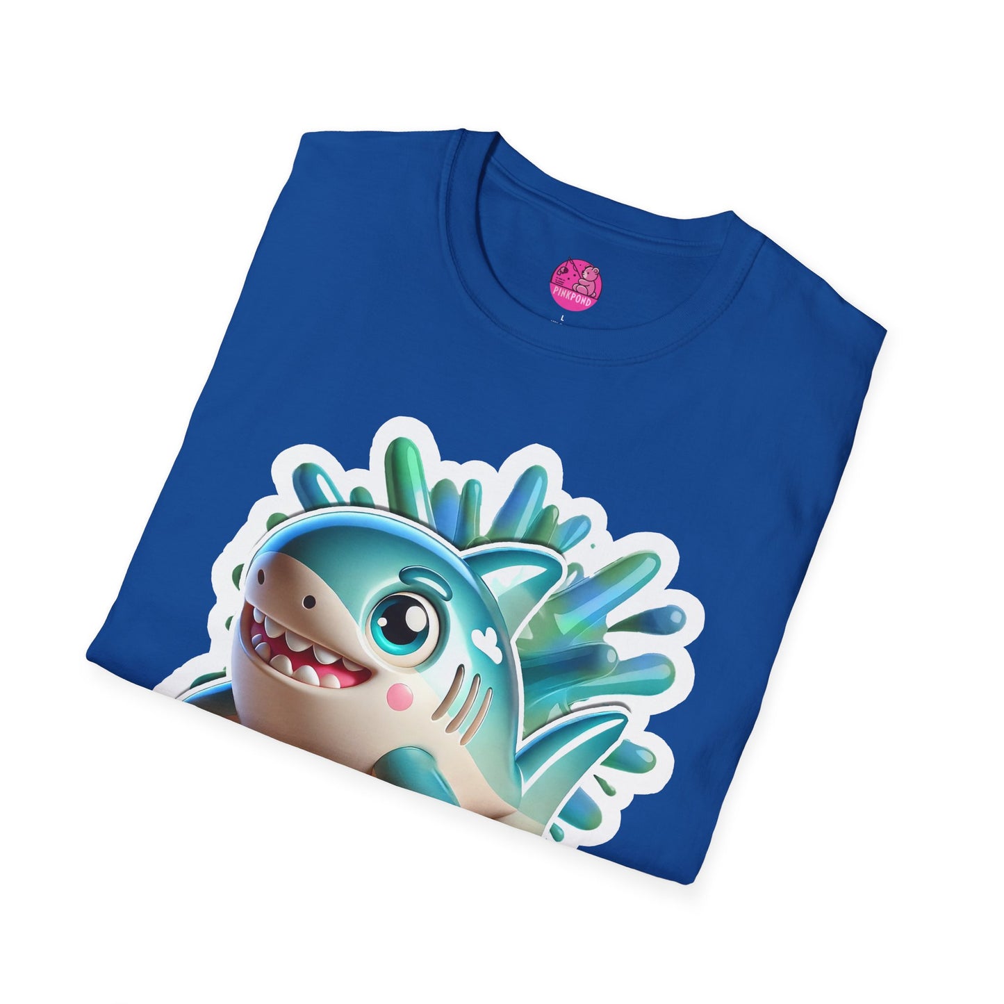 Marky the Shark Tee - Dive into fun - Unisex Softstyle T-Shirt for Ocean lovers