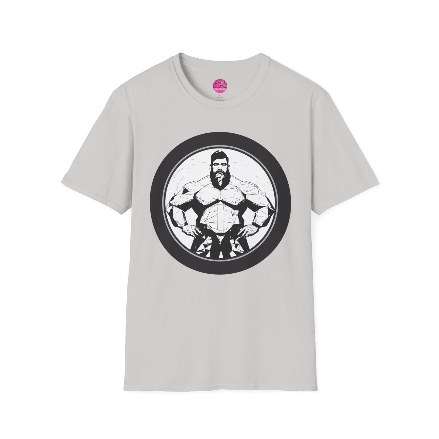 Muscle Bear T-Shirt - Bold Geometric Strength Unleash Your Inner Power