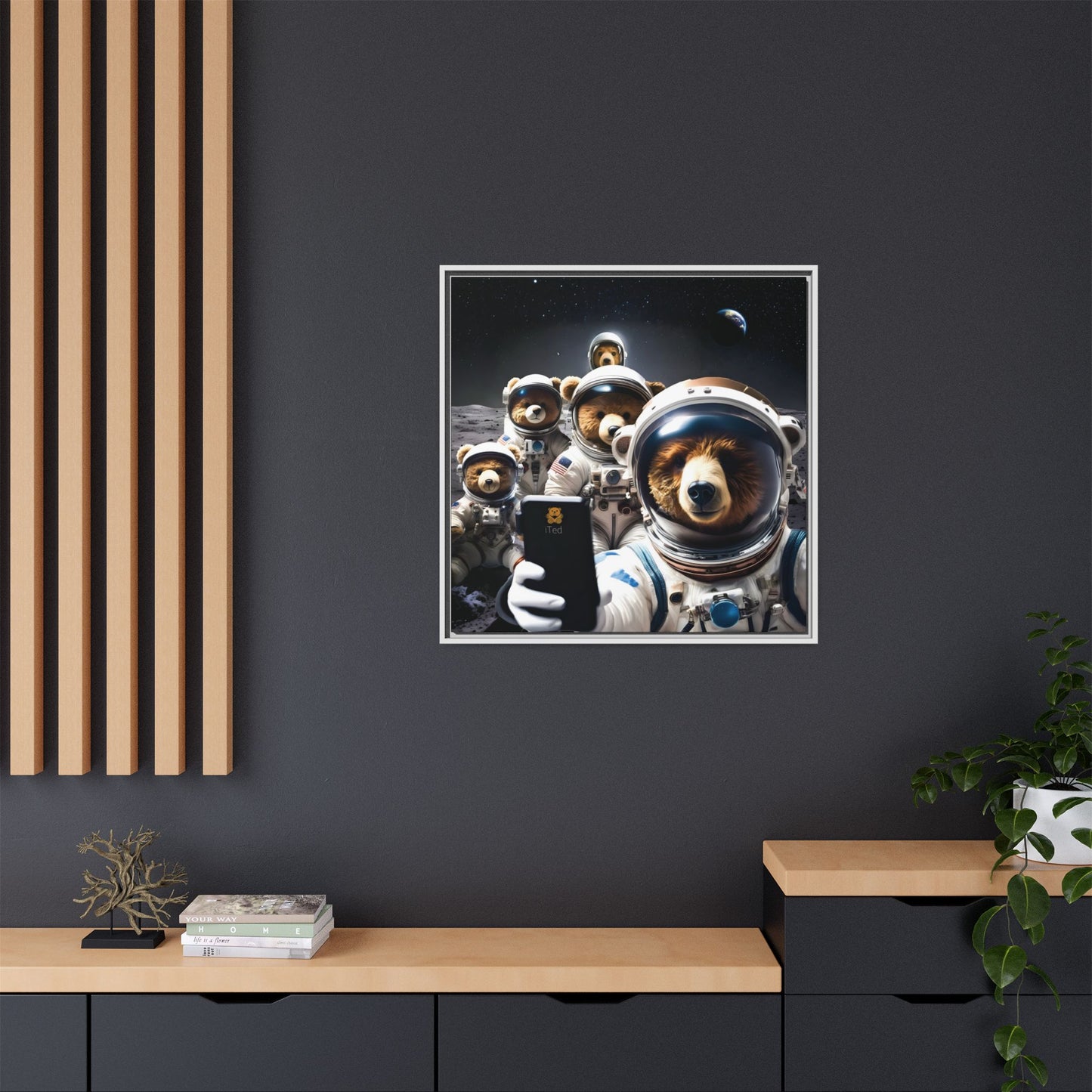 Canvas Print - Mooning Bear Selfie by Andrew McCarter