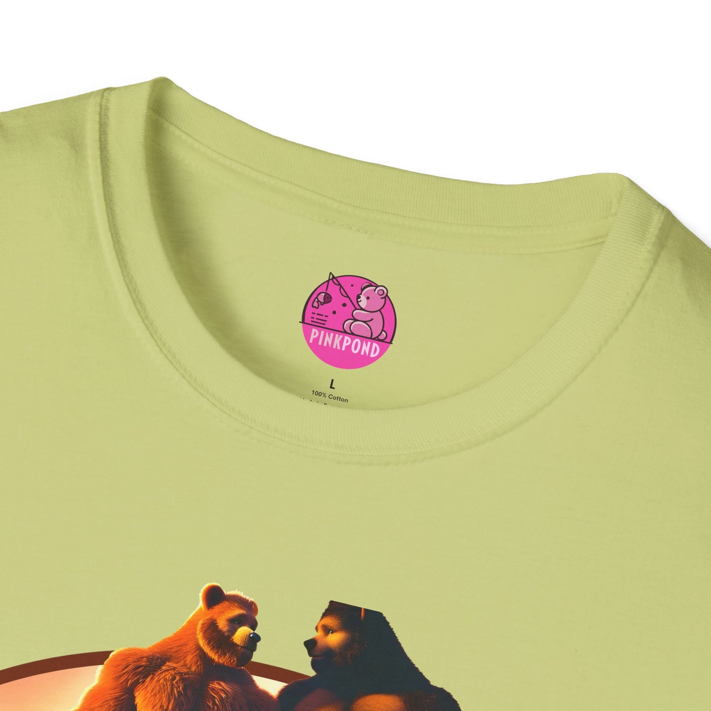Bear Life is a Beach Unisex T-Shirt - Pride Bear Sunset Design