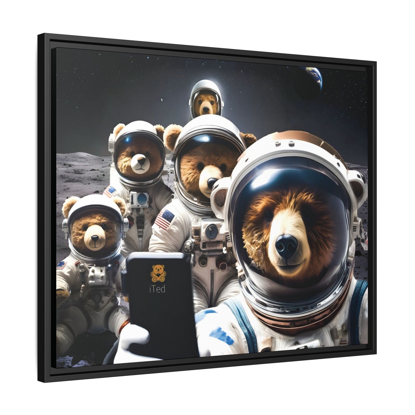 Canvas Print - Mooning Bear Selfie by Andrew McCarter