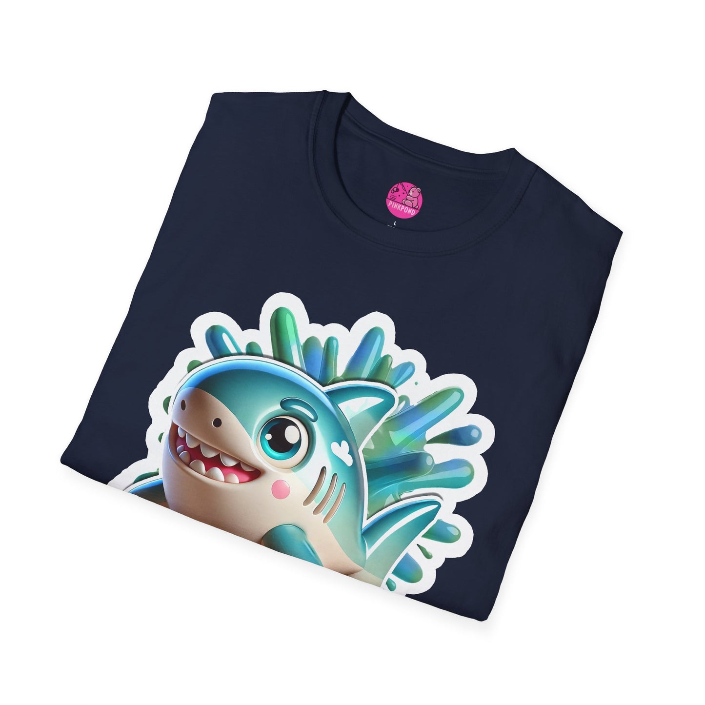 Marky the Shark Tee - Dive into fun - Unisex Softstyle T-Shirt for Ocean lovers