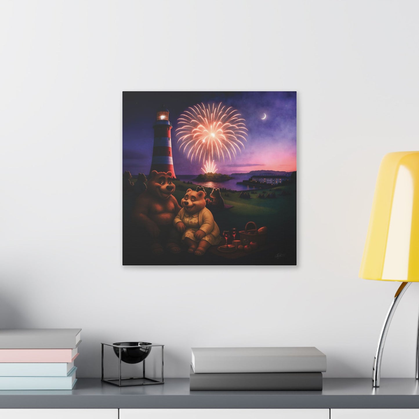 Art Canvas - The Firework Contest by Andrew McCarter