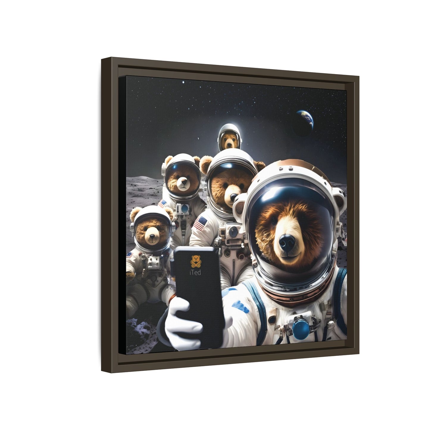 Canvas Print - Mooning Bear Selfie by Andrew McCarter