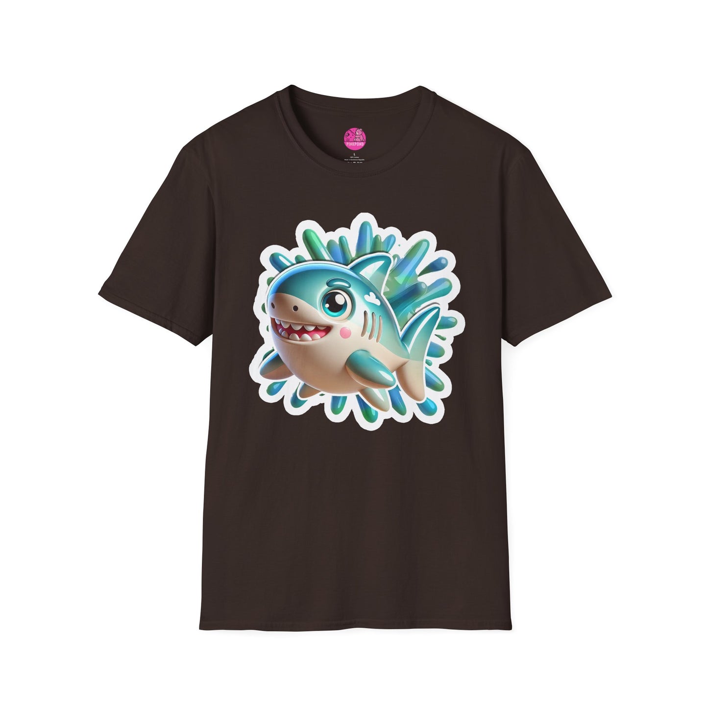 Marky the Shark Tee - Dive into fun - Unisex Softstyle T-Shirt for Ocean lovers