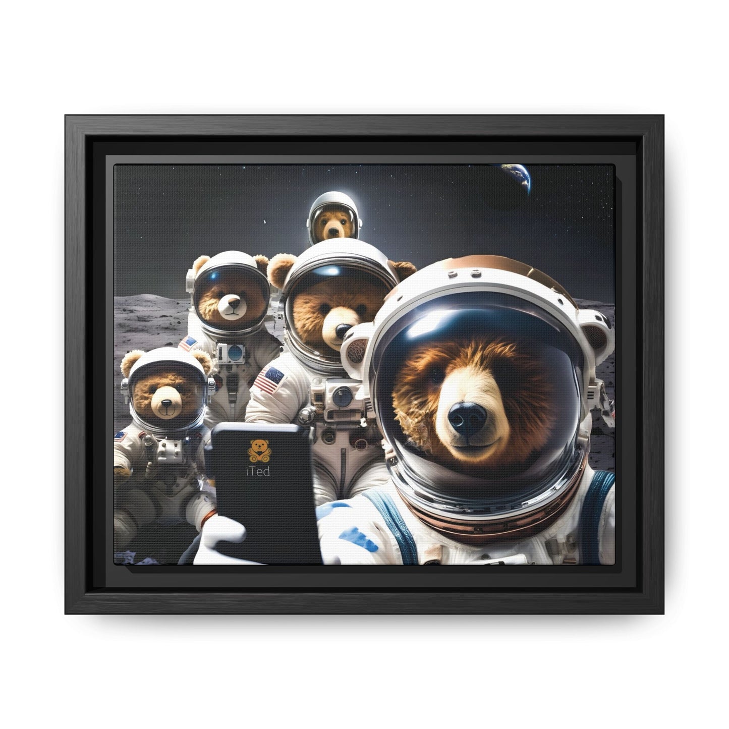 Canvas Print - Mooning Bear Selfie by Andrew McCarter