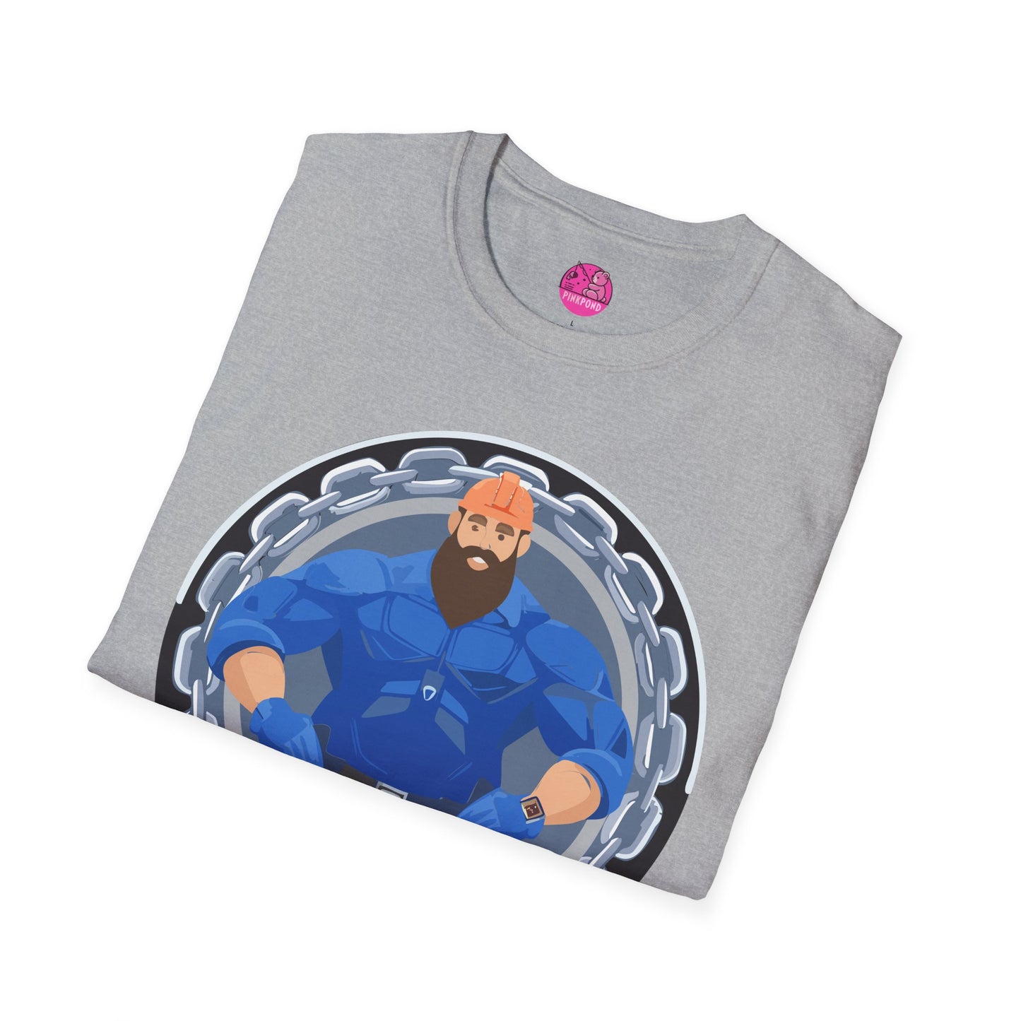Construction Worker Bear Graphic T-Shirt