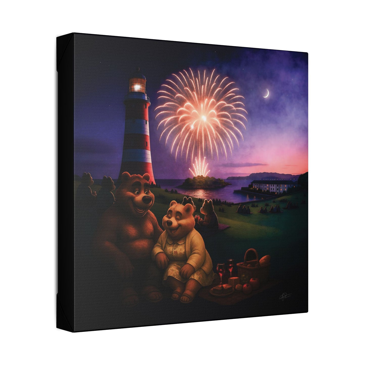 Art Canvas - The Firework Contest by Andrew McCarter