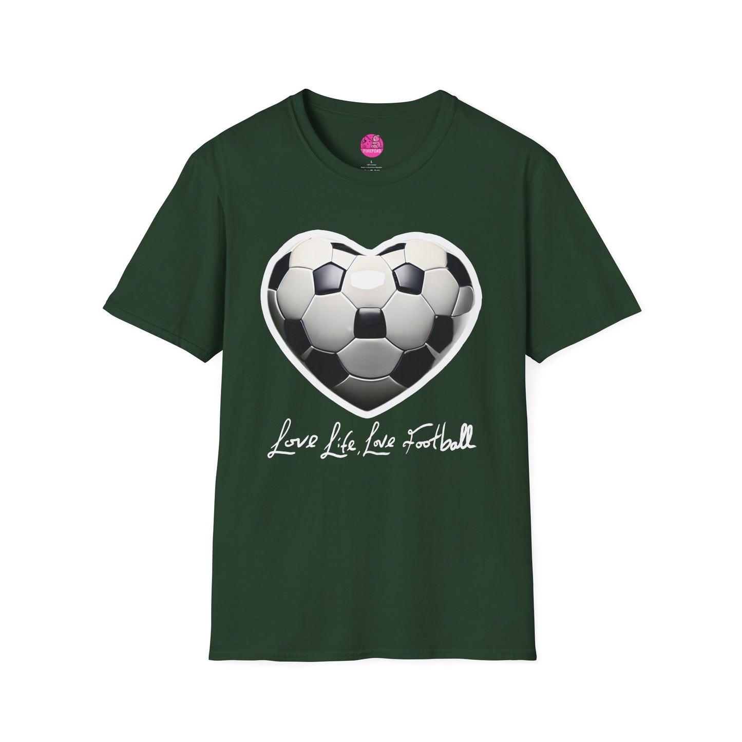 Football Heart Unisex T-Shirt - Love Life Design,
