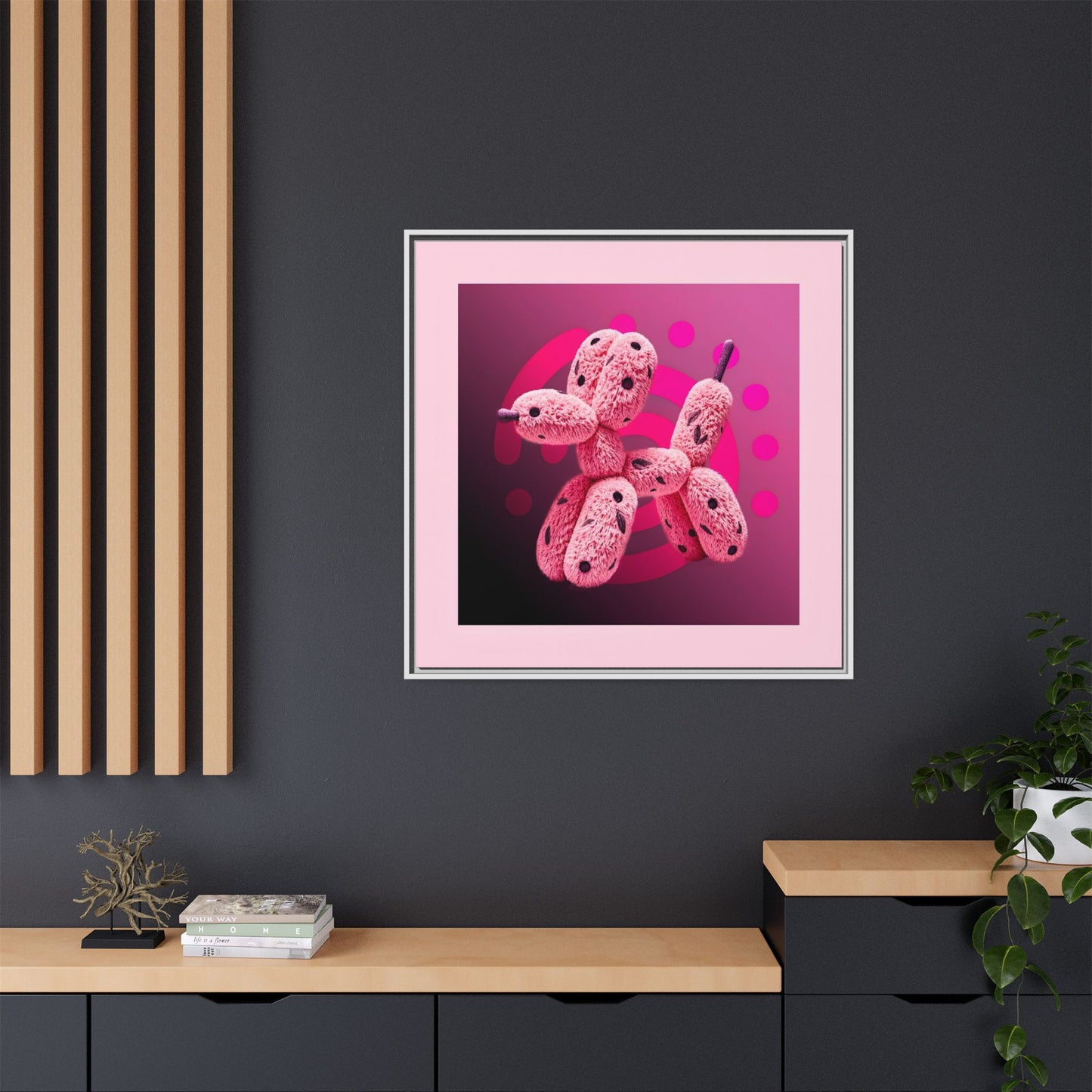 Canvas Art Print - Furry Balloon Dog