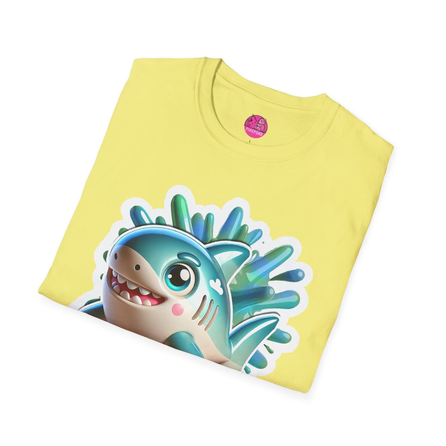 Marky the Shark Tee - Dive into fun - Unisex Softstyle T-Shirt for Ocean lovers