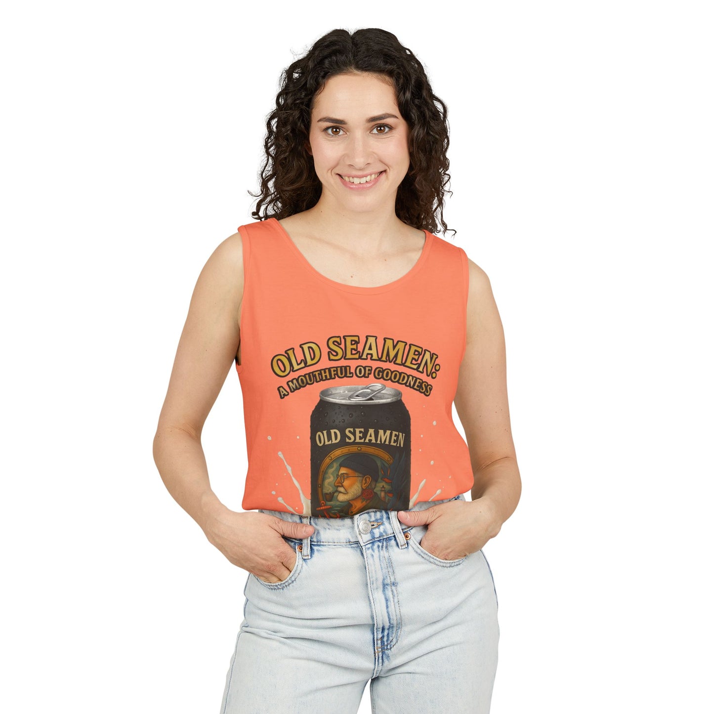 Tank Top Old Seamen Ale T-Shirt Vintage Beer Can Art Naughty Wink