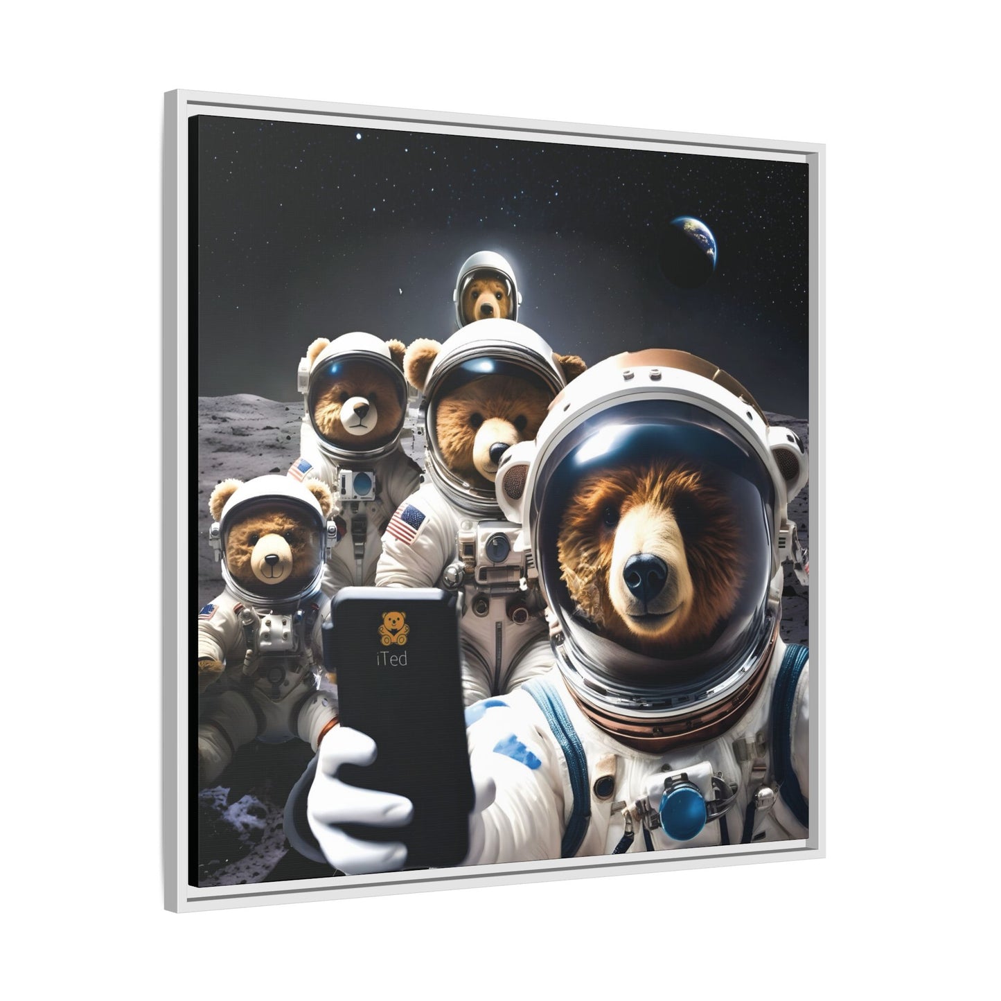 Canvas Print - Mooning Bear Selfie by Andrew McCarter