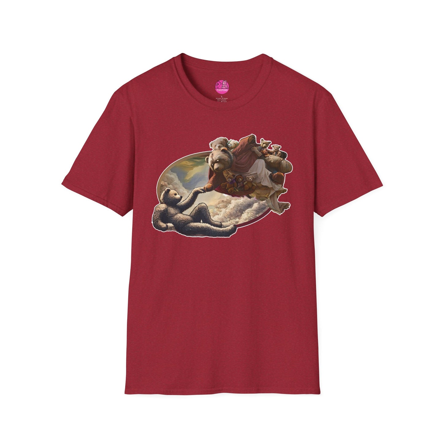 Graphic T-Shirt The Creation of Teddy - Art Lover Gift for bear Fans - Unisex Softstyle