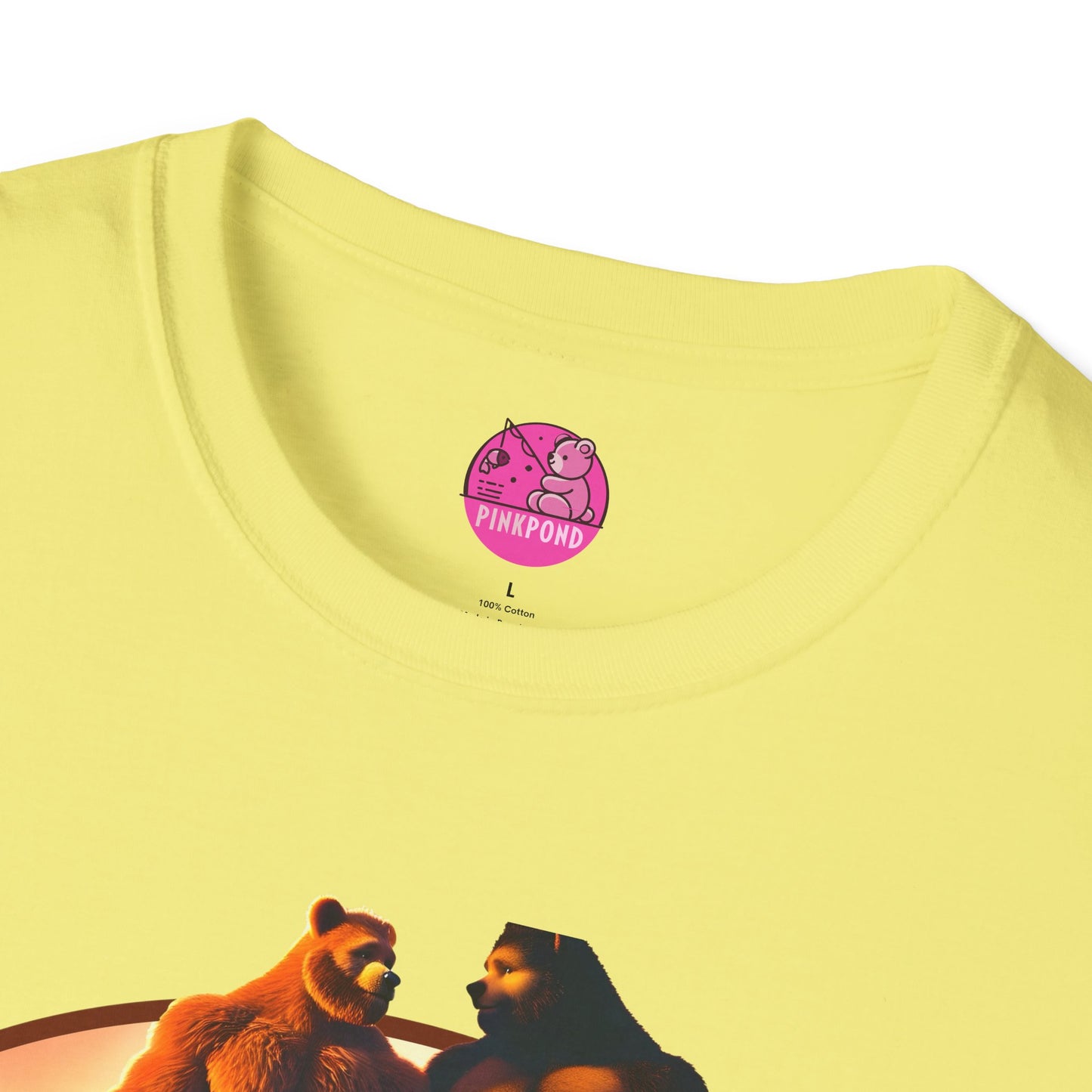 Bear Life is a Beach Unisex T-Shirt - Pride Bear Sunset Design