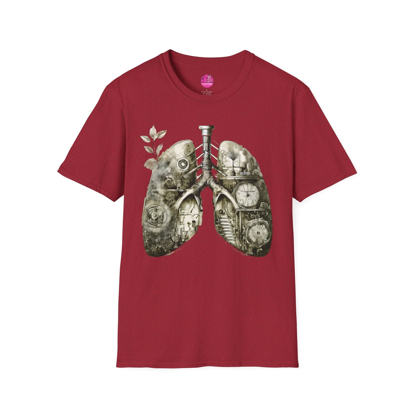 Steampunk T-Shirt 'Breathe In, Wind Up' PinkPond Tee