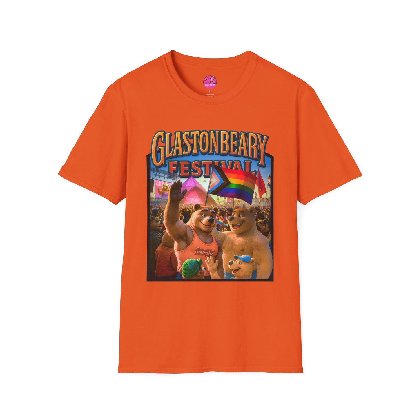 Glastonbeary Festival Unisex Tee - Bear Pride, Queer Joy, Festival Fashion