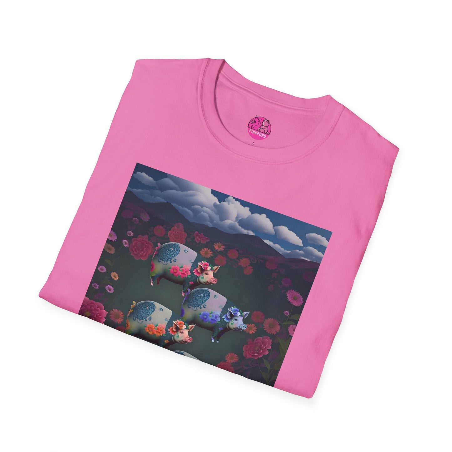 Graphic Tee Floral Flight – Unisex Softstyle T-Shirt
