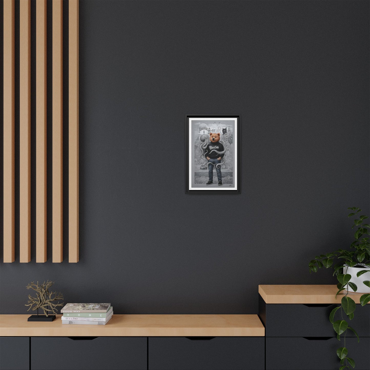PinkPond Canvas Art Print – An Invasion of Octopi Was Announced on the News. Who Can Save Us?!