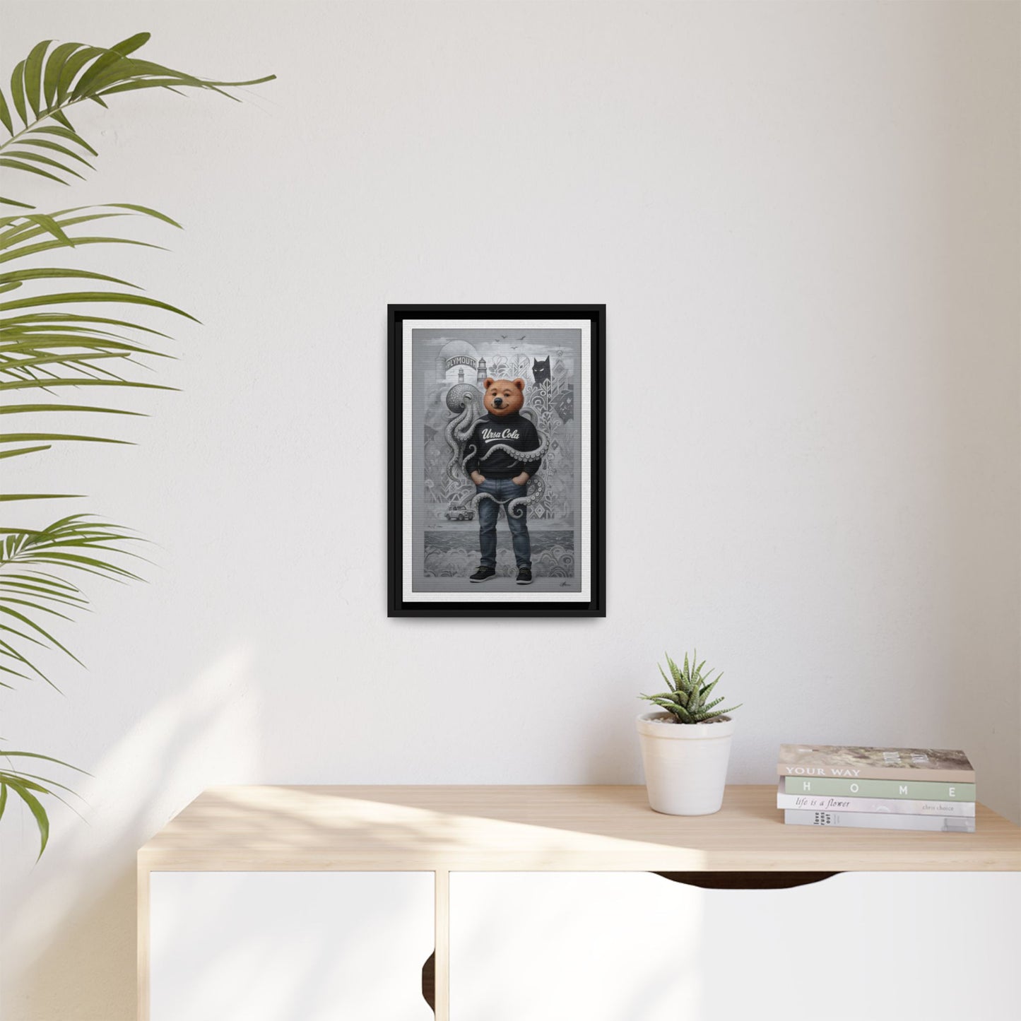 PinkPond Canvas Art Print – An Invasion of Octopi Was Announced on the News. Who Can Save Us?!