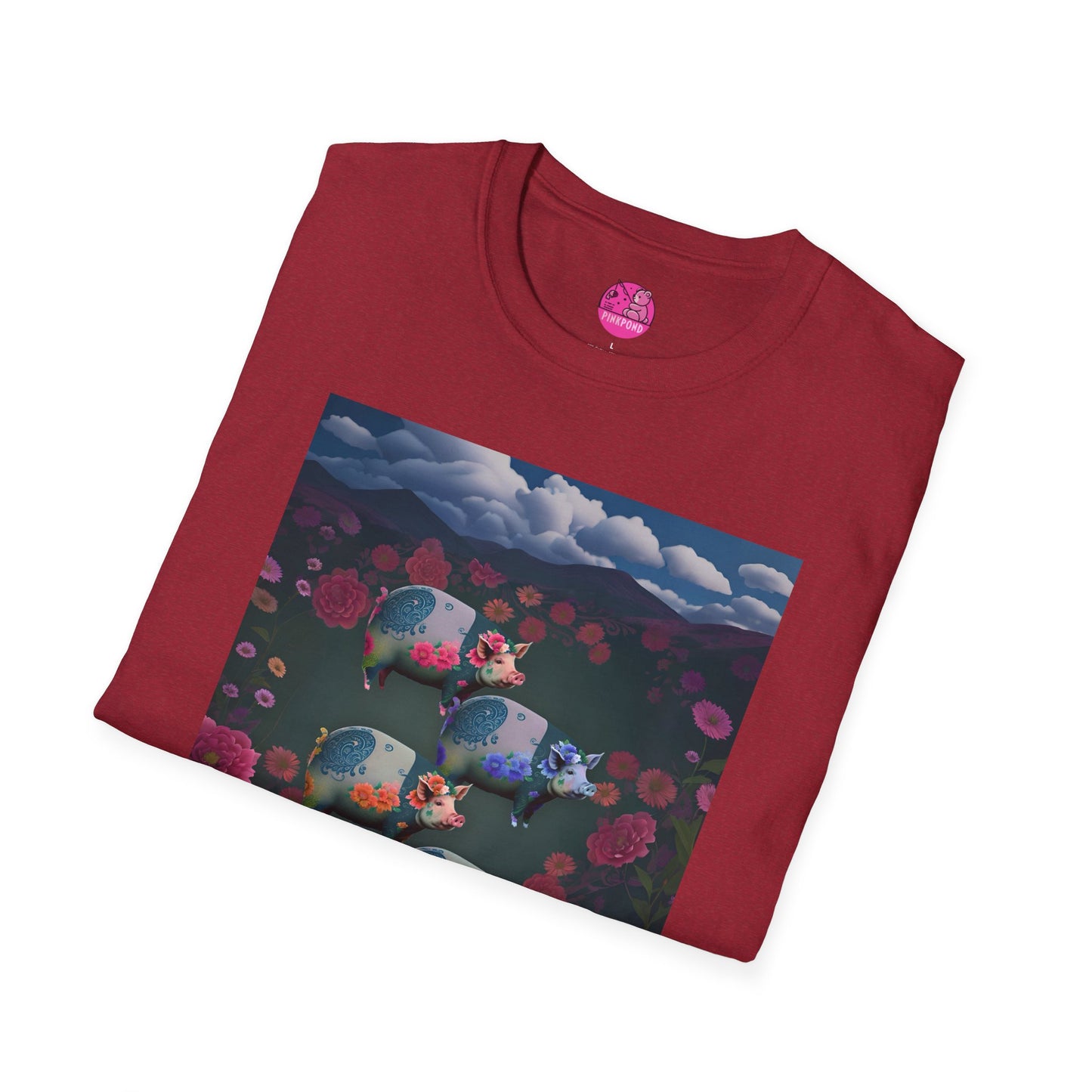 Graphic Tee Floral Flight – Unisex Softstyle T-Shirt