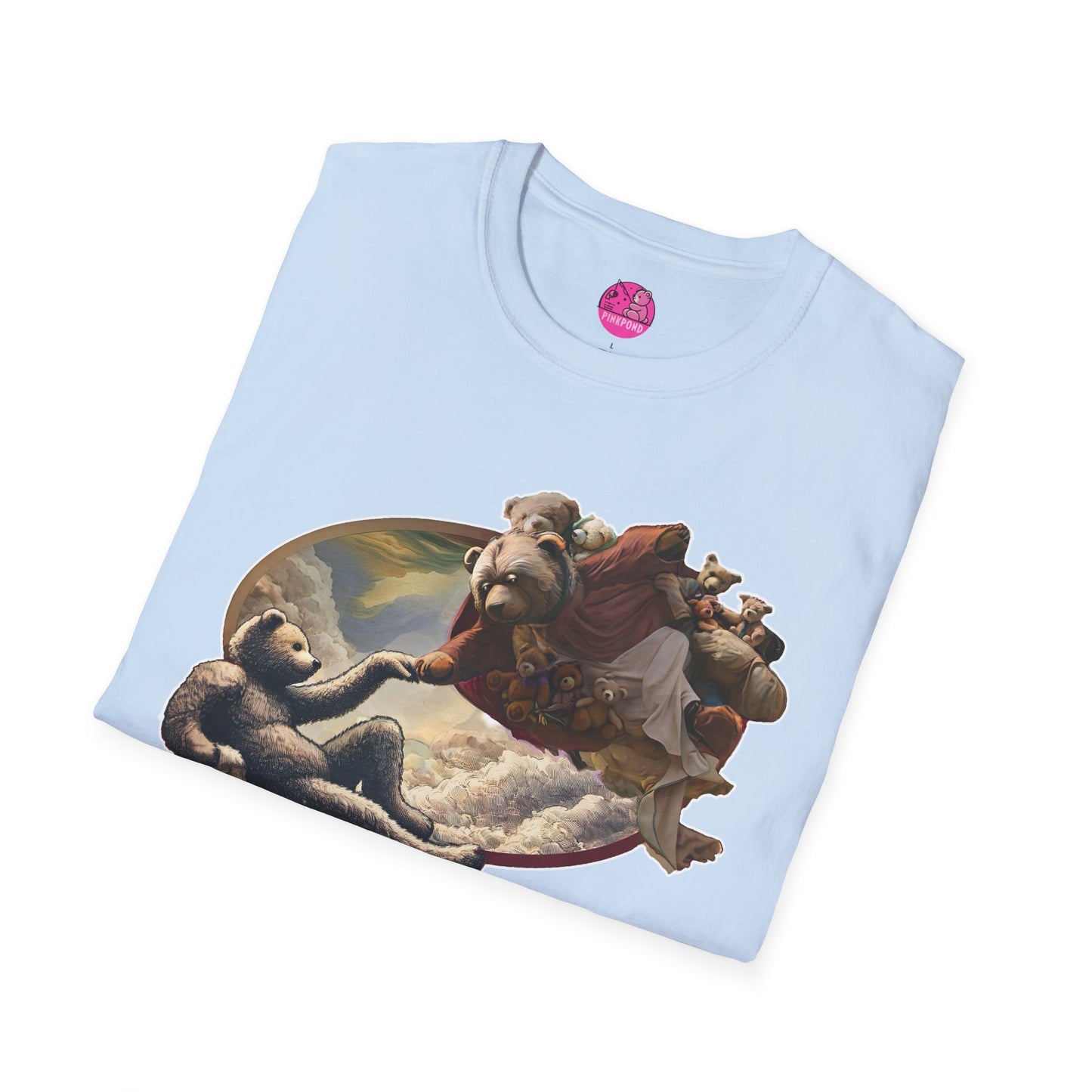 Graphic T-Shirt The Creation of Teddy - Art Lover Gift for bear Fans - Unisex Softstyle