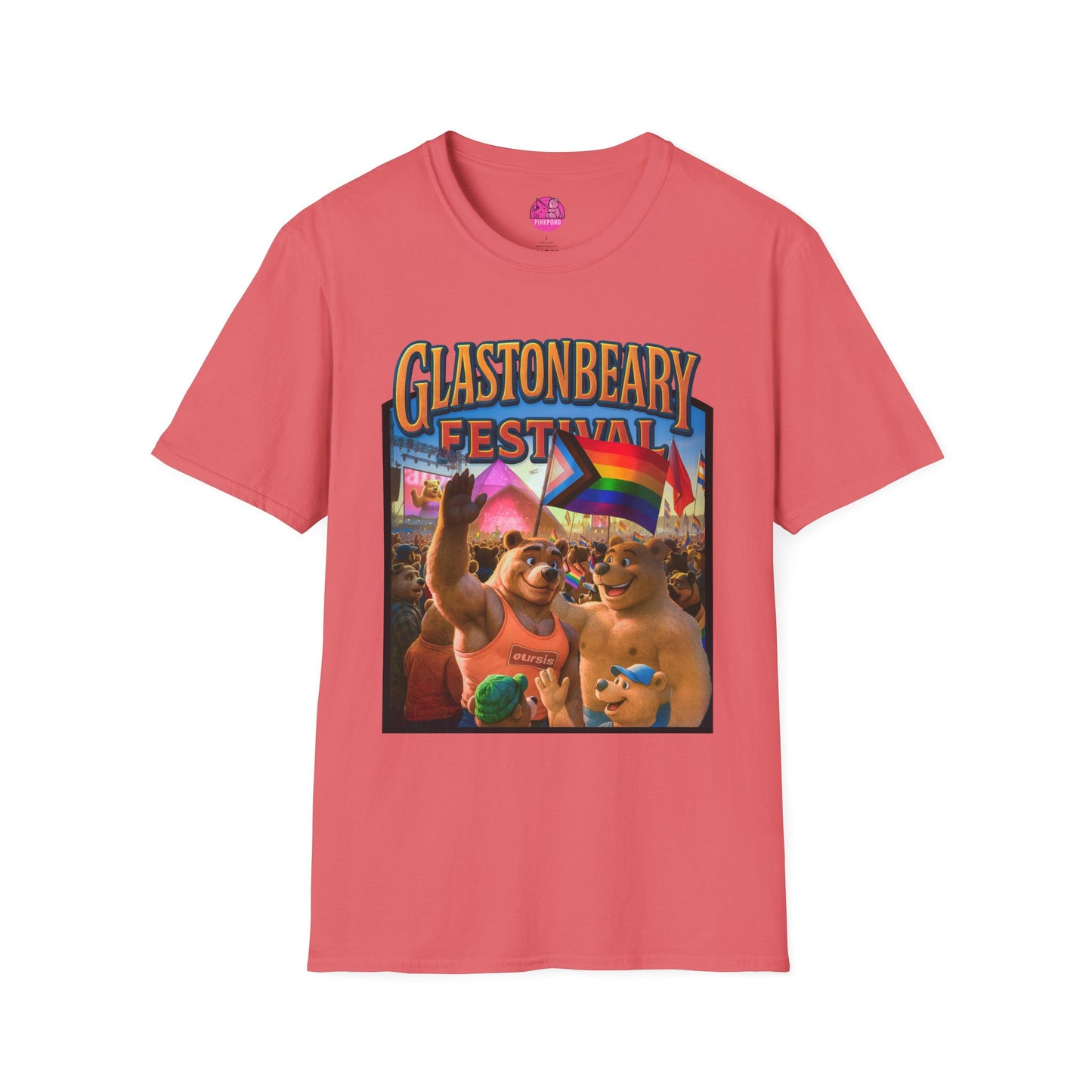 Glastonbeary Festival Unisex Tee - Bear Pride, Queer Joy, Festival Fashion