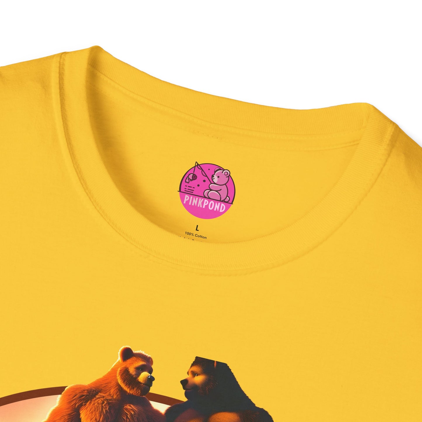 Bear Life is a Beach Unisex T-Shirt - Pride Bear Sunset Design