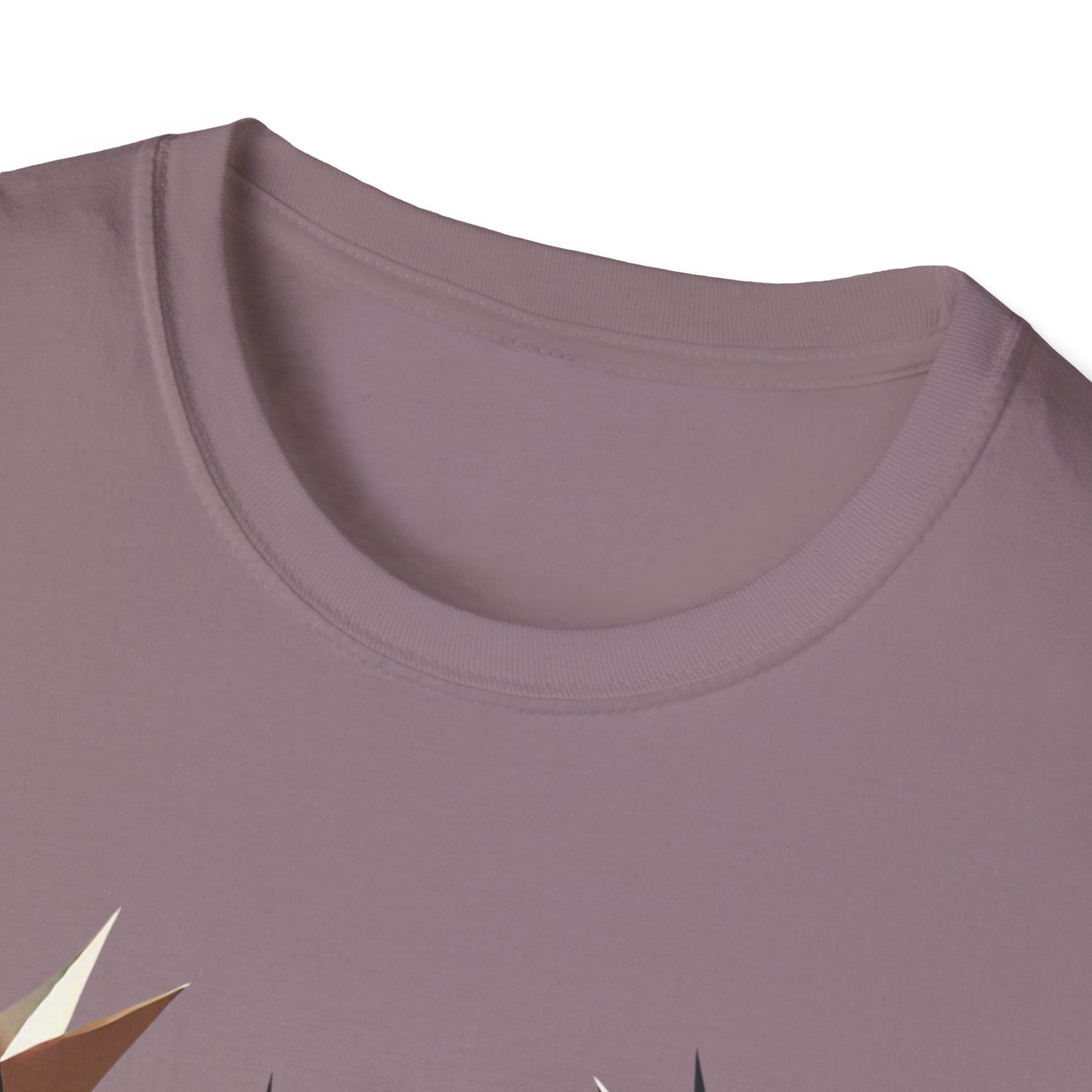 Abstract Geometric Deer Unisex Softstyle T-Shirt - Modern Nature Design