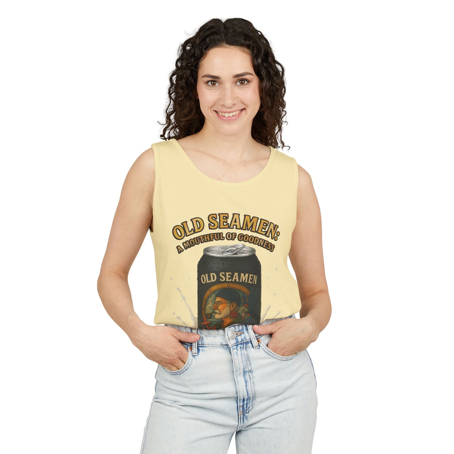 Tank Top Old Seamen Ale T-Shirt Vintage Beer Can Art Naughty Wink