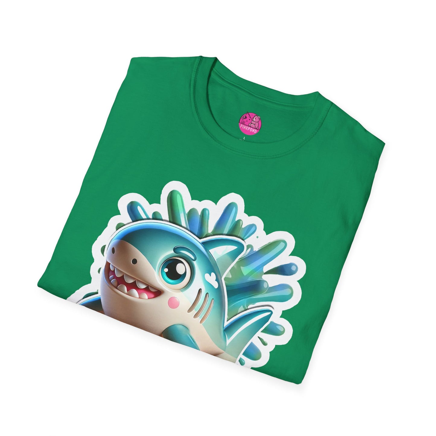 Marky the Shark Tee - Dive into fun - Unisex Softstyle T-Shirt for Ocean lovers