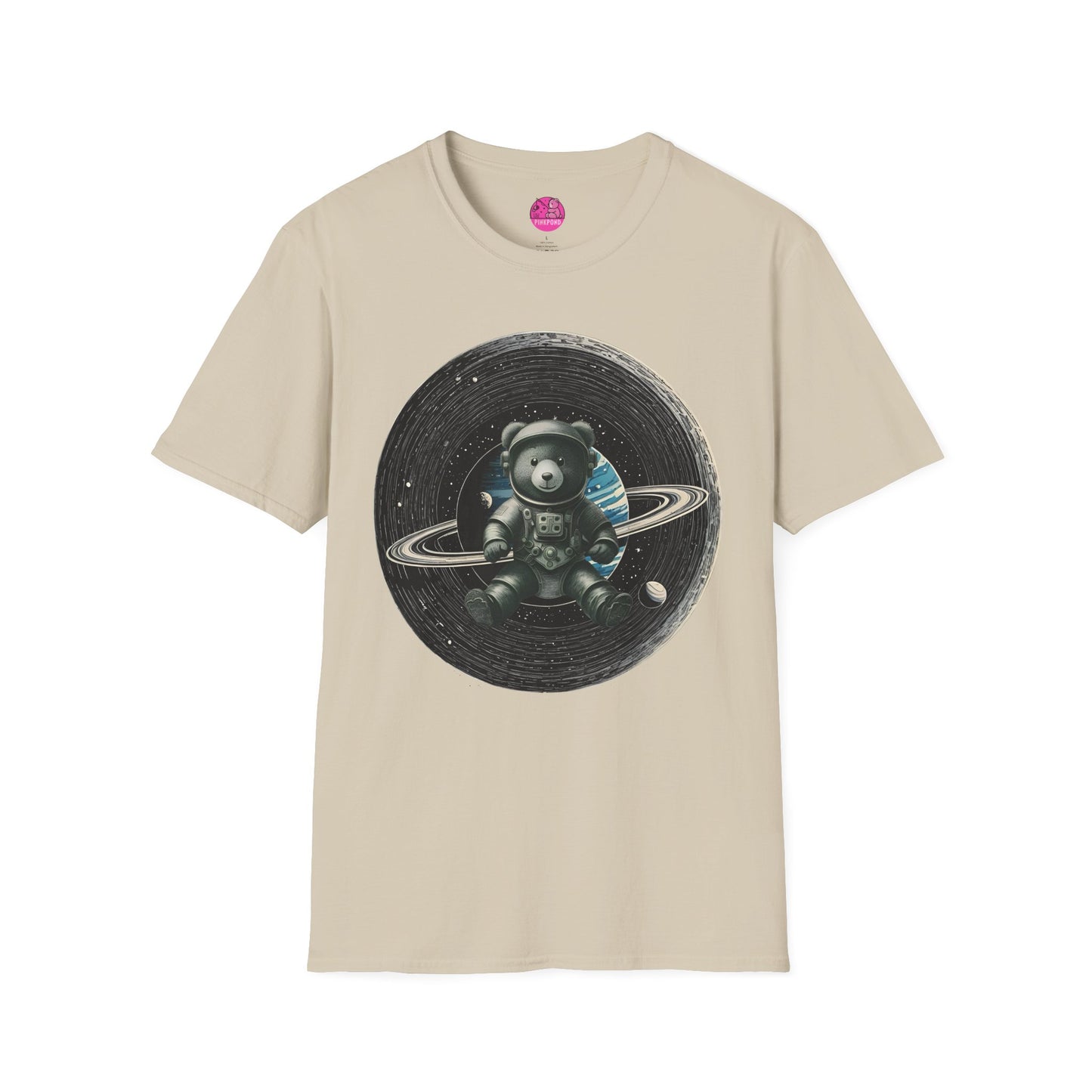 Cosmic Explorer Teddy T-Shirt - Spacefaring Bear Graphic Tee for Space Lovers and Adventurers