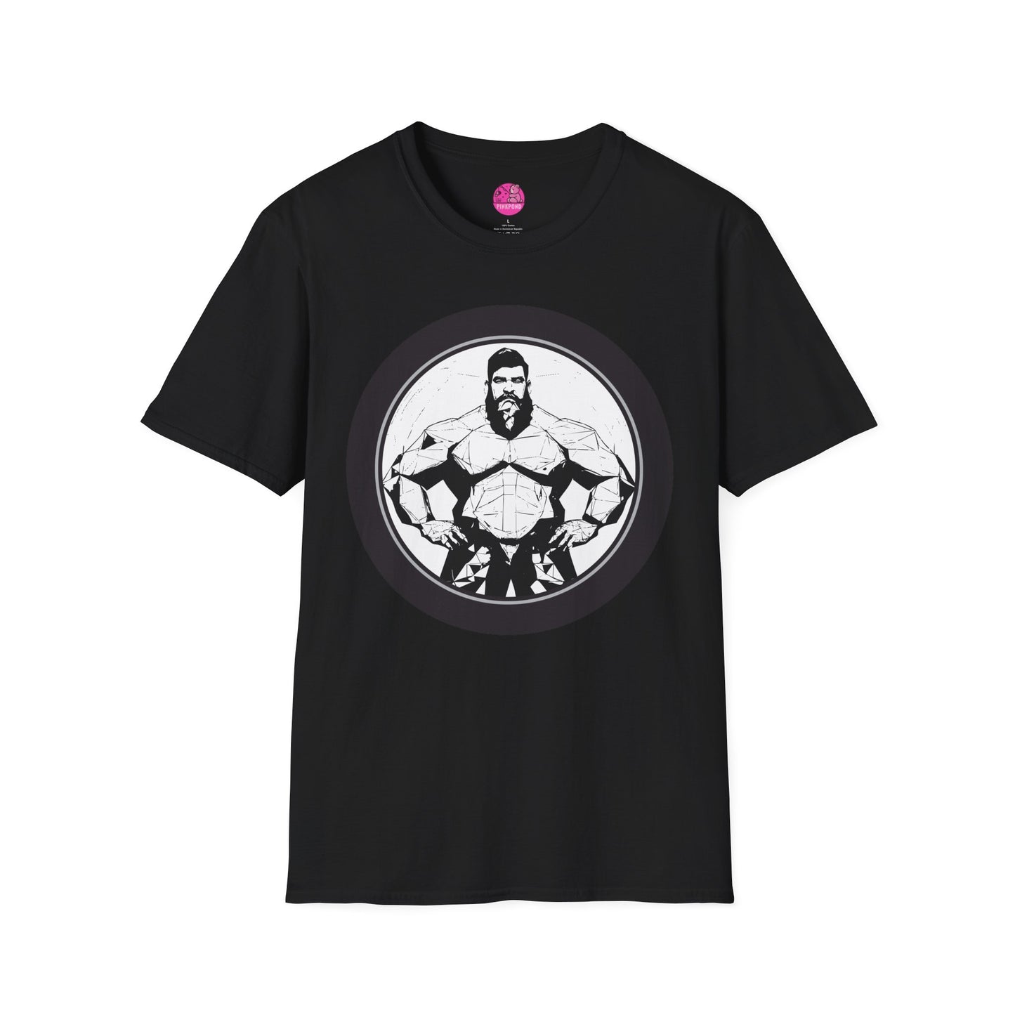 Muscle Bear T-Shirt - Bold Geometric Strength Unleash Your Inner Power