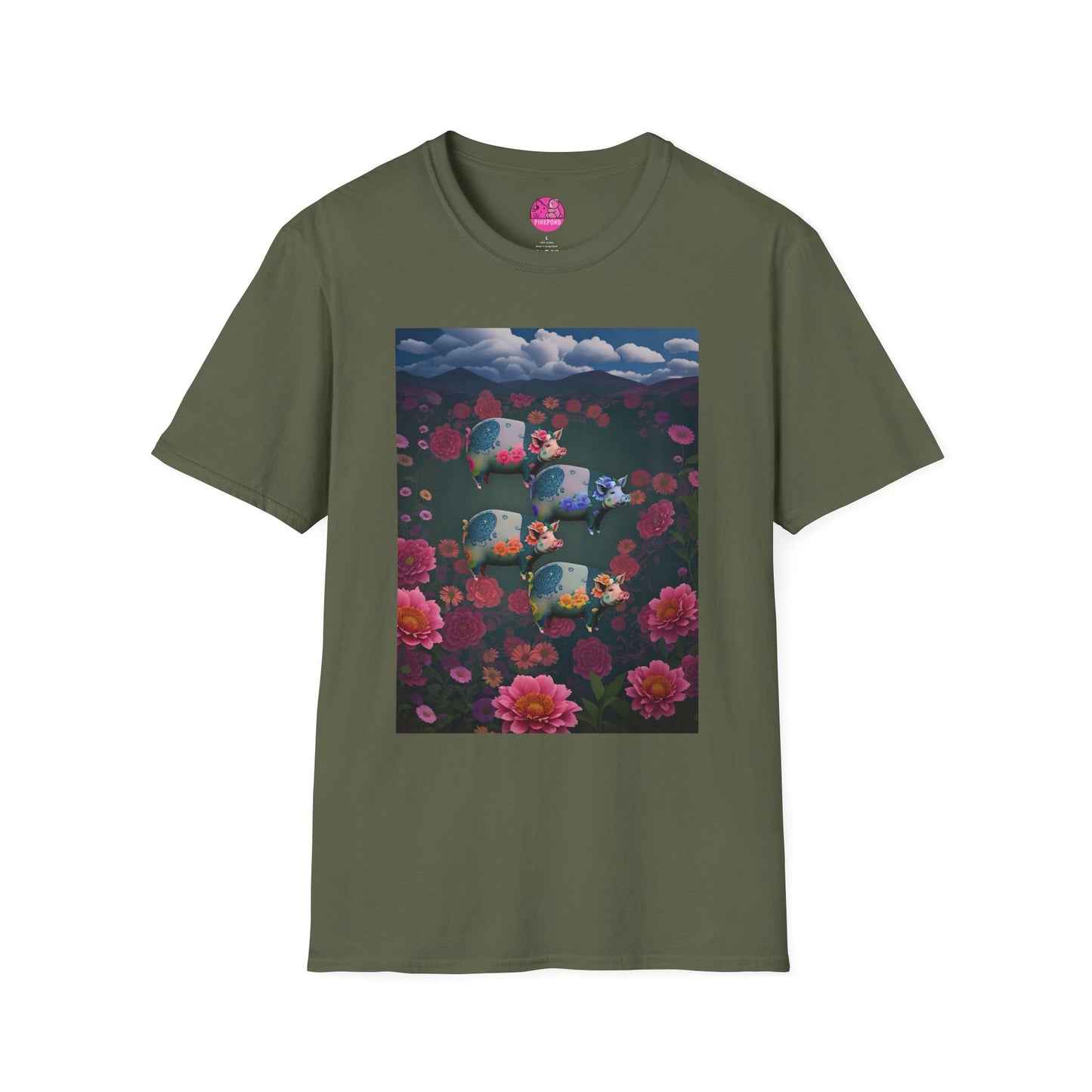 Graphic Tee Floral Flight – Unisex Softstyle T-Shirt
