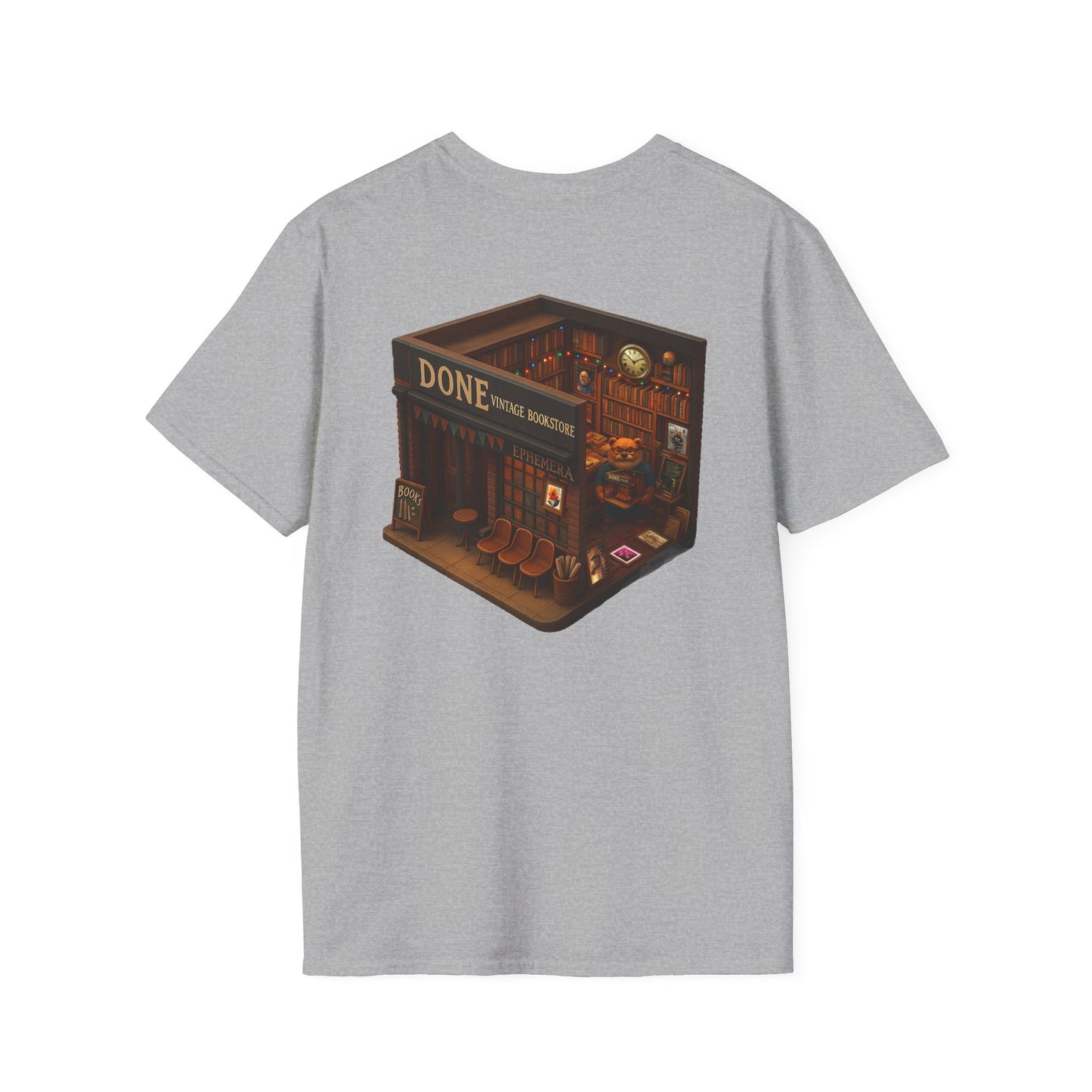 Vintage Bookstore Bear T-Shirt