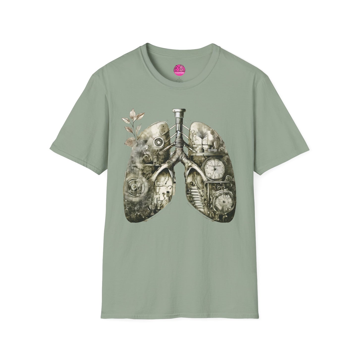 Steampunk T-Shirt 'Breathe In, Wind Up' PinkPond Tee