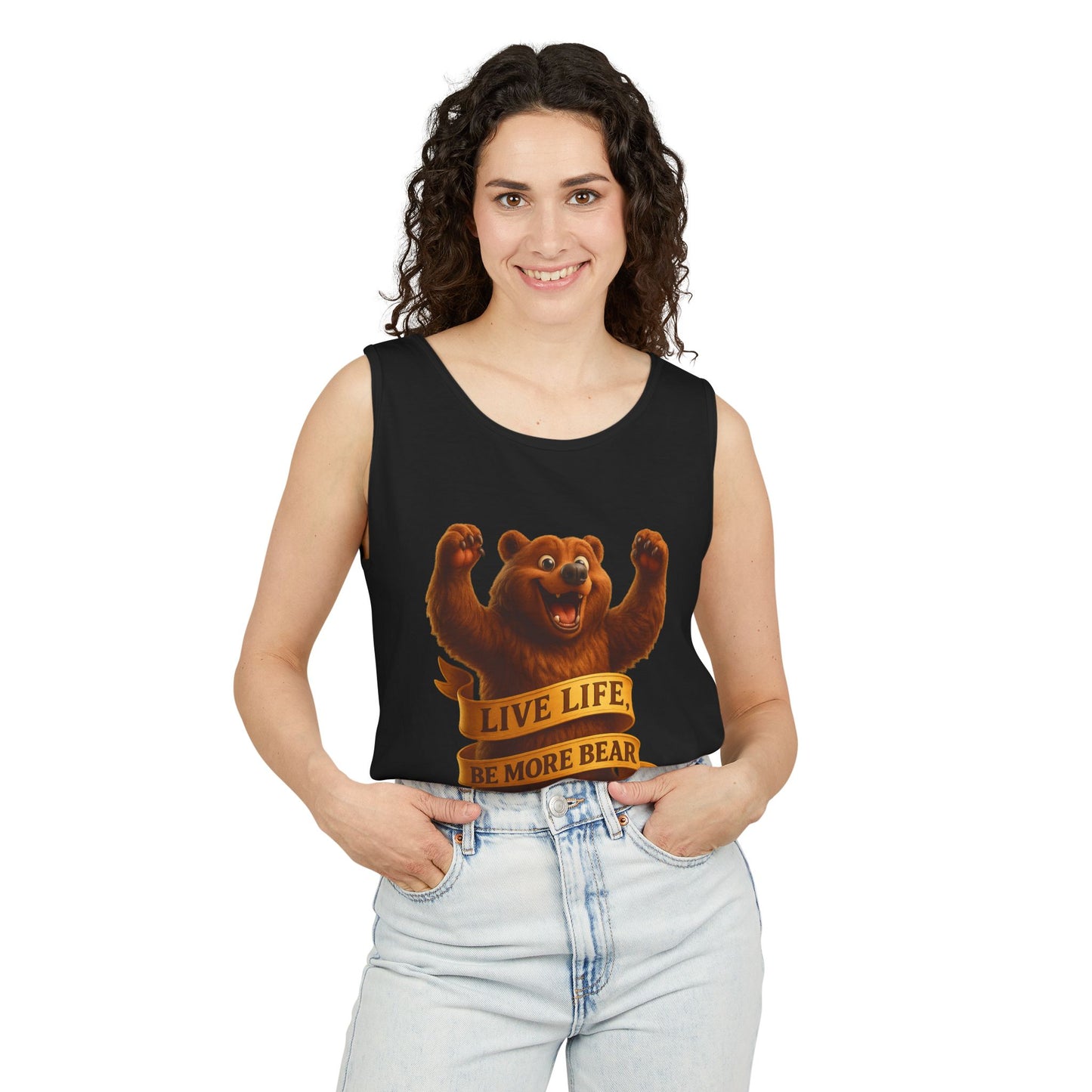 Bear Wisdom Tank Top - 'Live Life, Be More Bear'