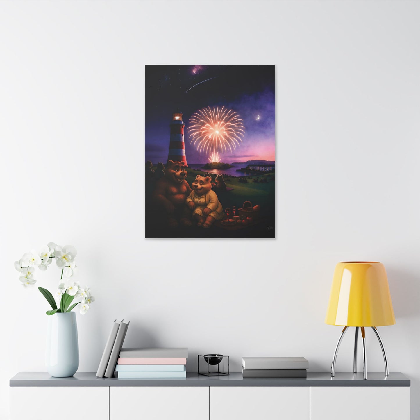 Art Canvas - The Firework Contest by Andrew McCarter