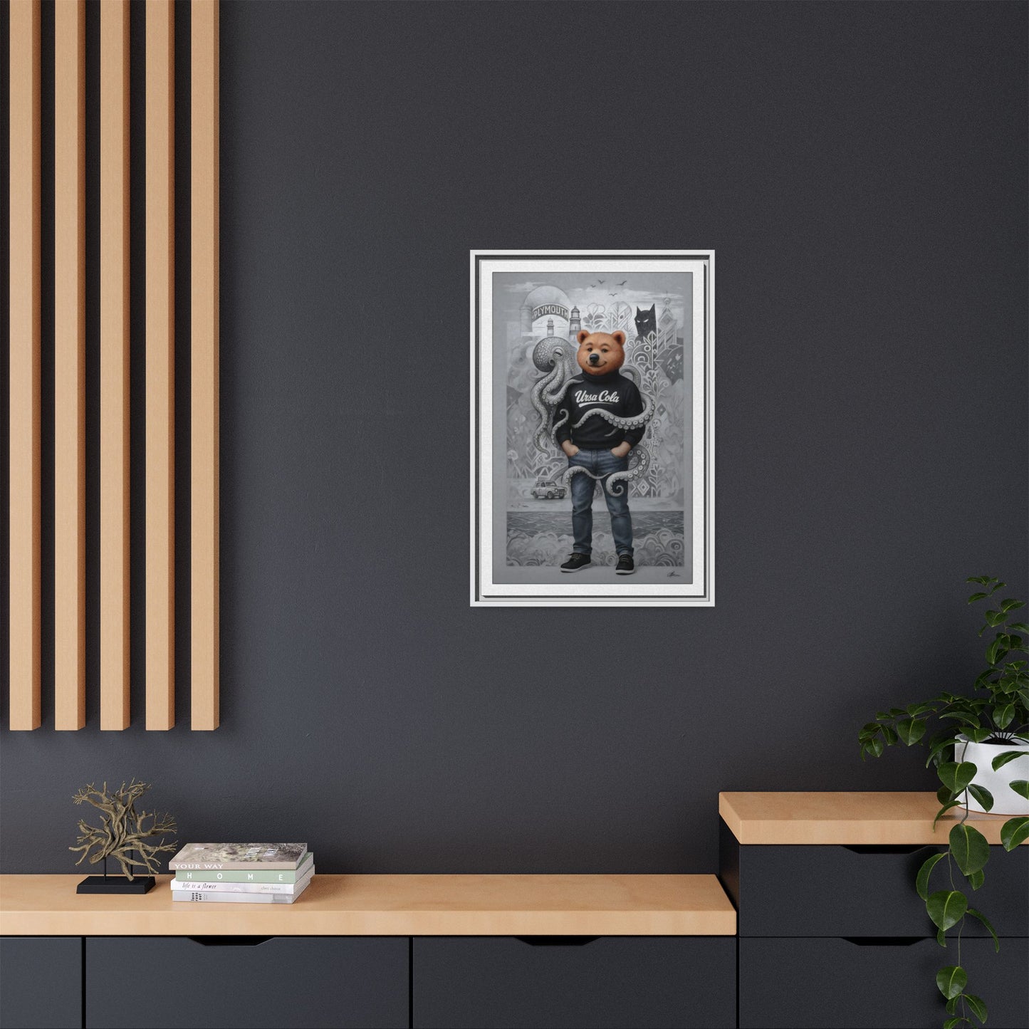 PinkPond Canvas Art Print – An Invasion of Octopi Was Announced on the News. Who Can Save Us?!