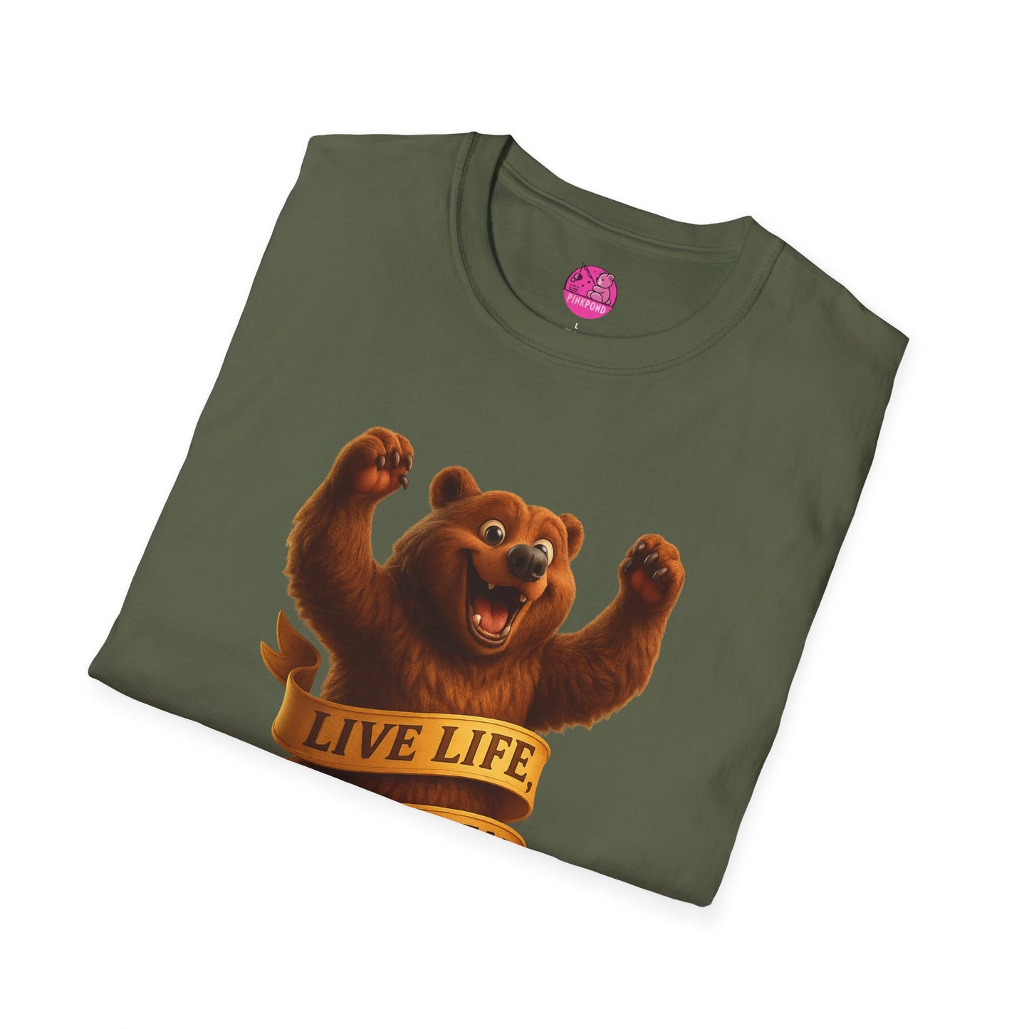 Be More Bear Tee - Softstyle T-Shirt by PinkPond