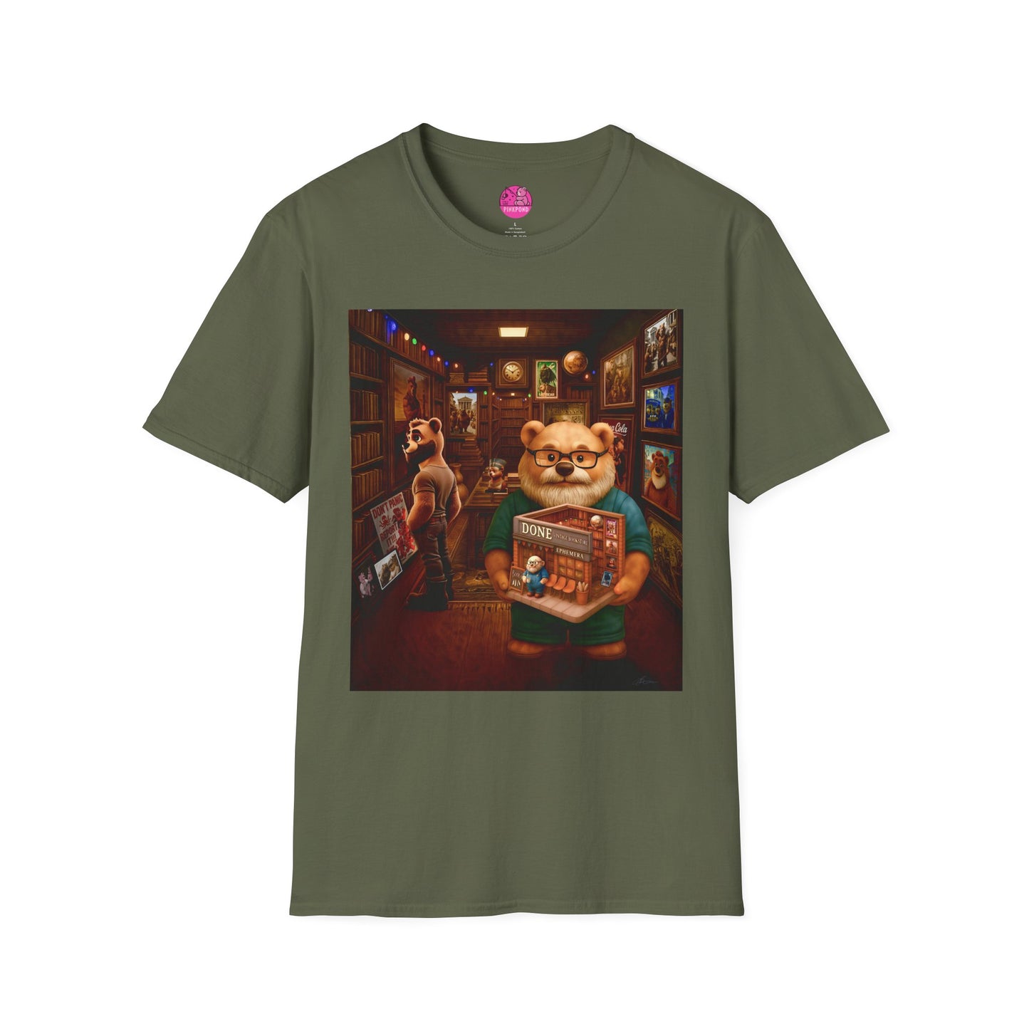 Vintage Bookstore Bear T-Shirt
