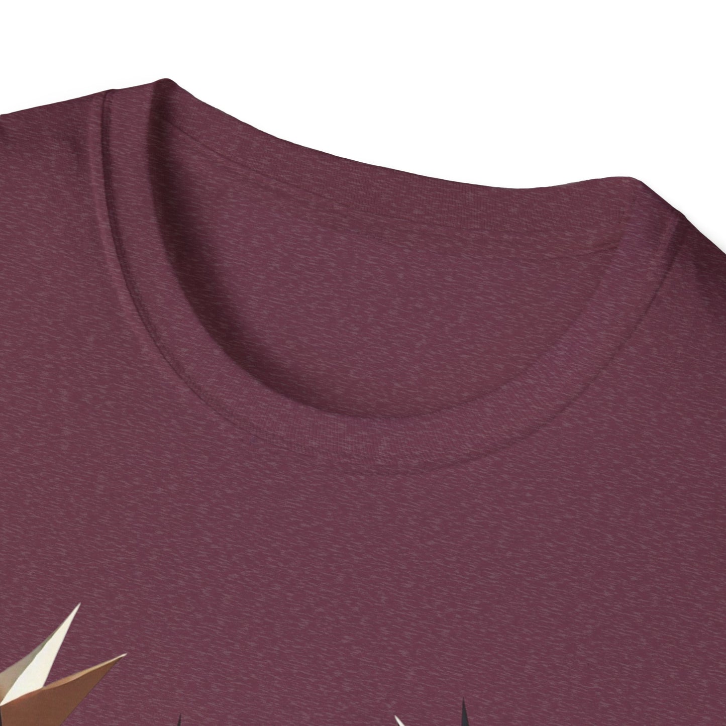 Abstract Geometric Deer Unisex Softstyle T-Shirt - Modern Nature Design