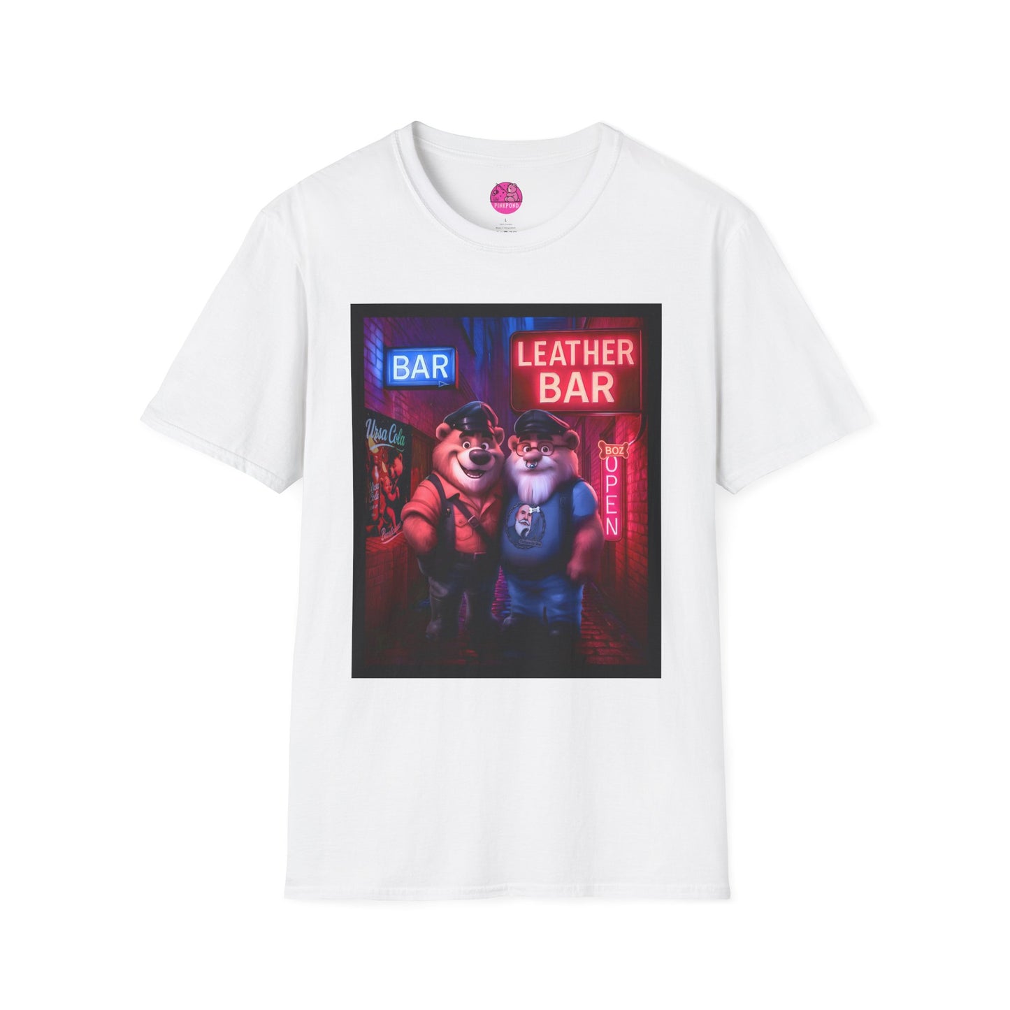 Pup Boz Bear T-Shirt - Exclusive PinkPond Artwork of Boz Lee Schmick