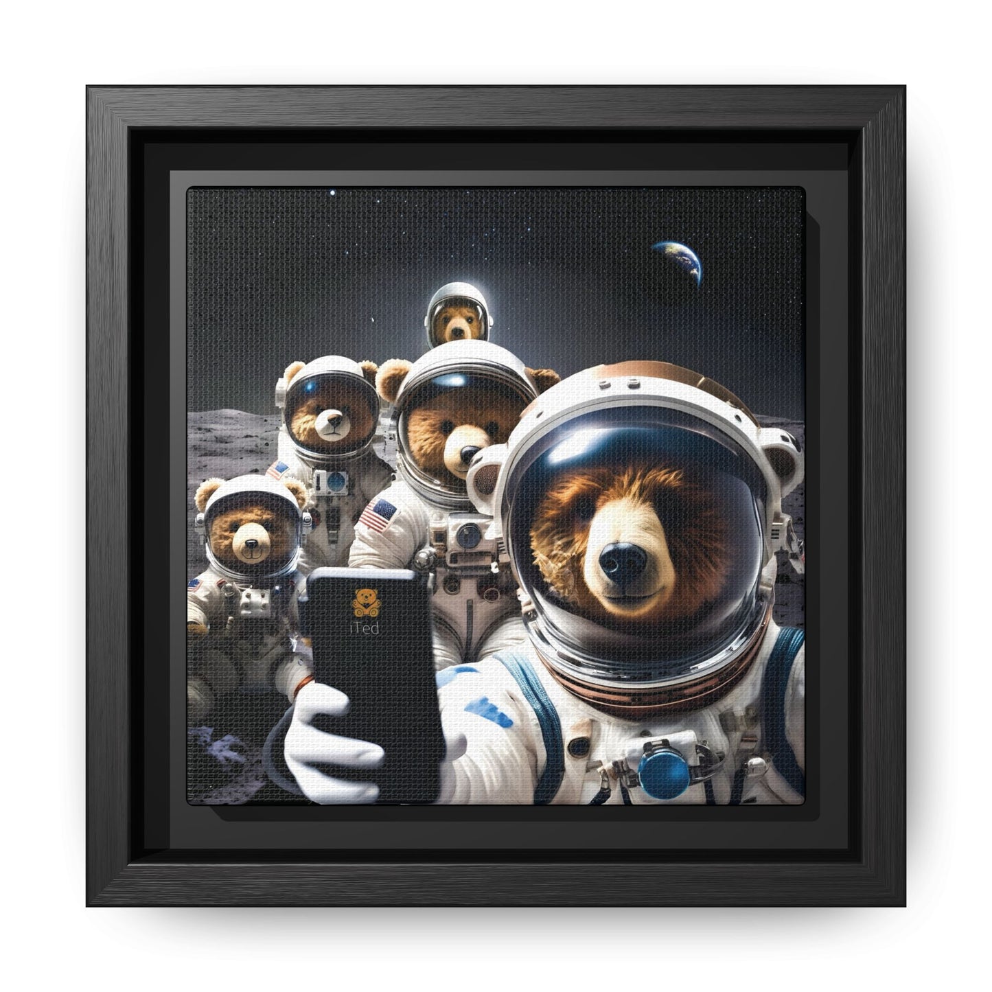 Canvas Print - Mooning Bear Selfie by Andrew McCarter