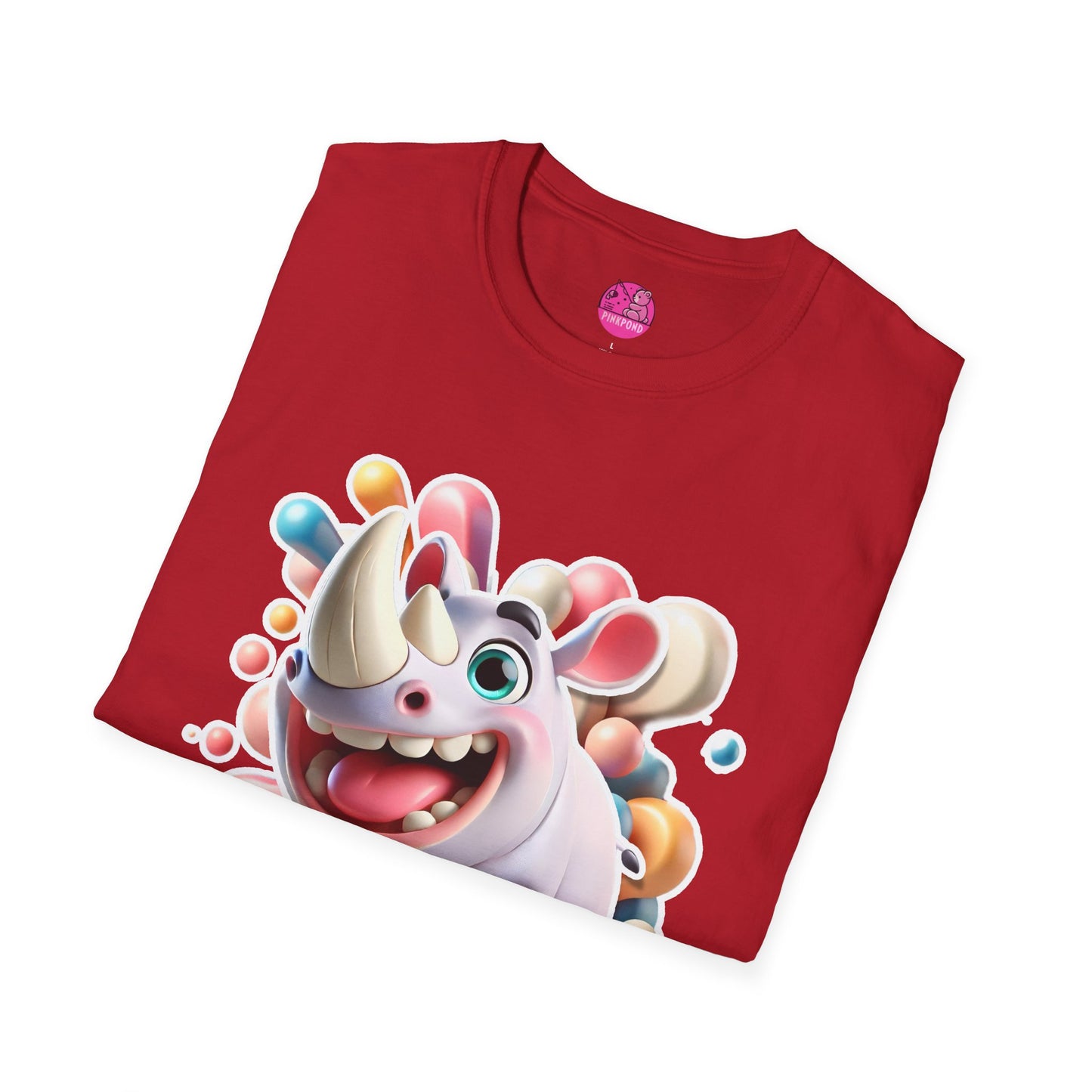Ronnie the Rhino T-Shirt – Big Energy, Bigger Smiles! - Unisex Softstyle Tee