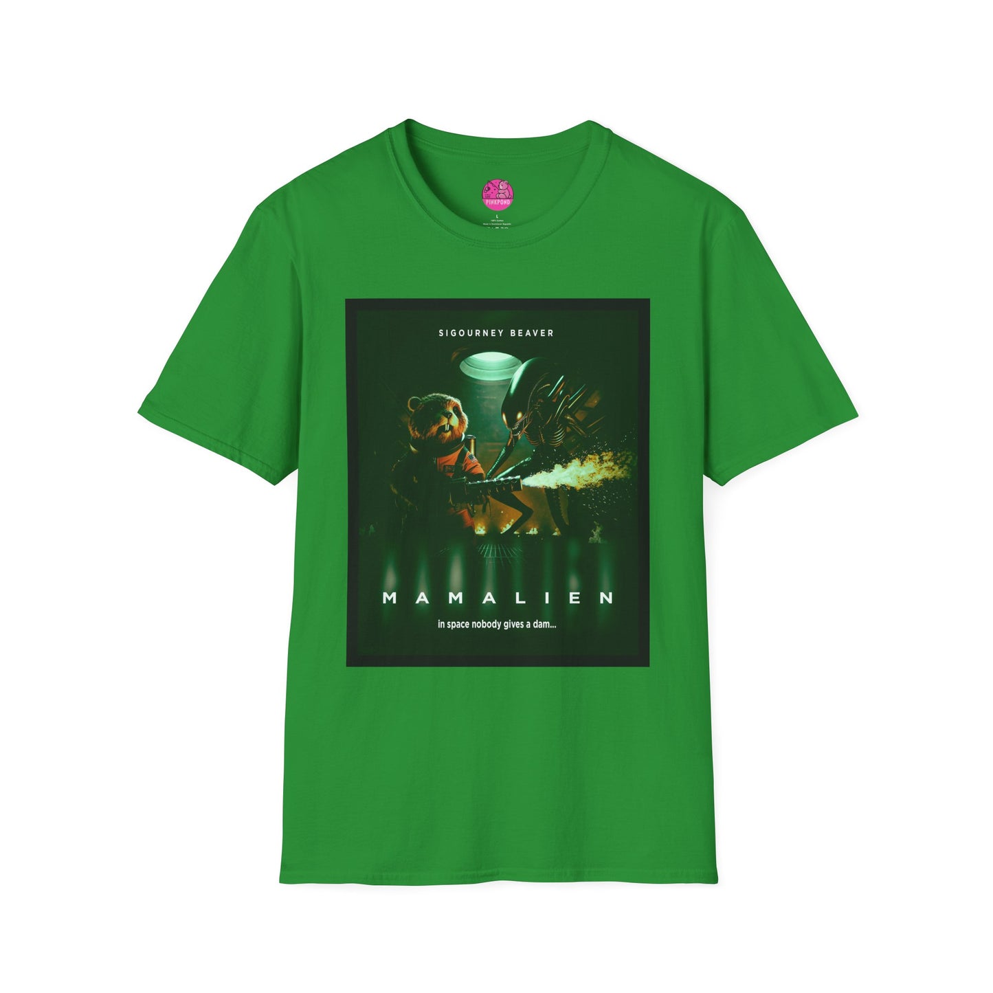 Xeno -Green Alien Parody Sci-Fi T-Shirt Featuring Sigourney Beaver